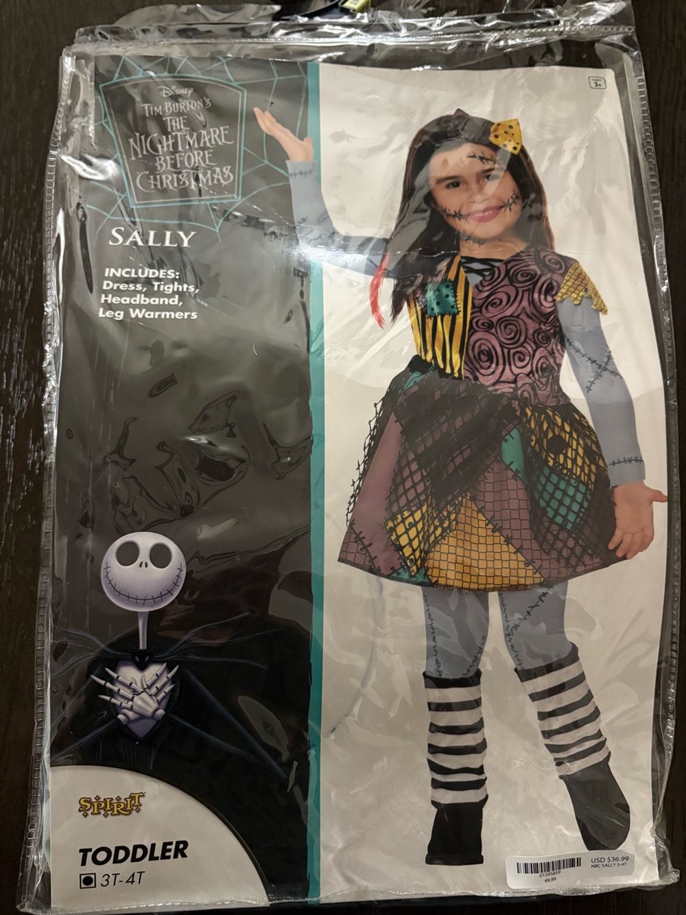 Spirit Disney Sally Girls Costume Dress Purple, Yellow & Teal 3T/4T